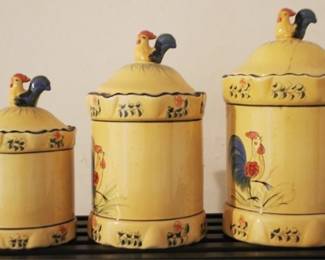 452 - 3 pc. Canister Set - 8", 10", and 11" tall
