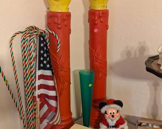 Outdoor Christmas decor, Santa mickey mouse