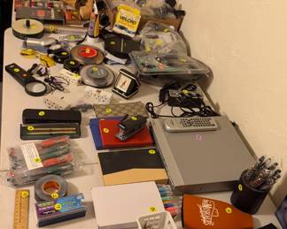 Dvd players, portable CD players, Christmas lawn candles, binoculars, as seen on TV gadgets