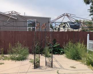 Metal gazebos with canvas tops possibly in garage...ask!!