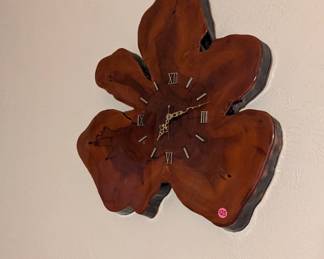 Vintage live edge clock