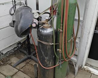 Welding kit and supplies.