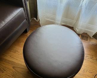 Leather creations ottoman 