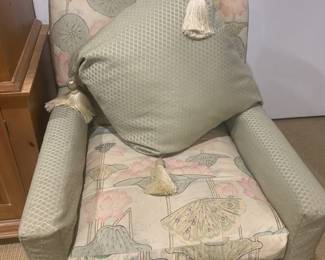 this chair has a matching sofa - custom upholstered