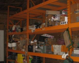 Ridge-u-rak from Builders Square. Approx. 12' high, 3' deep, 21' long.