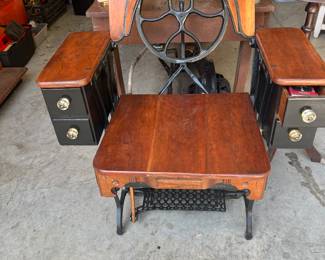 Local artist Chair made from a sewing machine