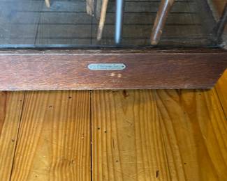 Walking cane metal label