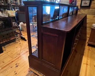 Side of candy counter /case