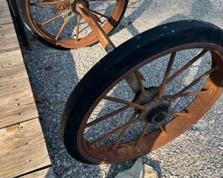 Wheel see from an ammunition cart in Louisville Ky