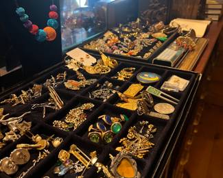 Costume jewelry
Cuff links
Pins
Earrings