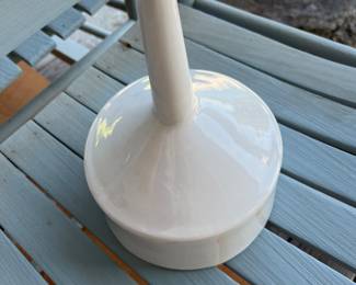 Large white porcelain funnel