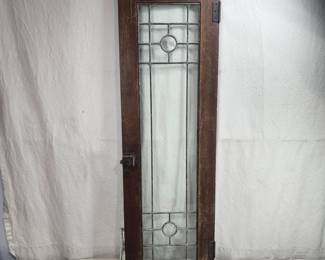 Antique leaded glass window/door