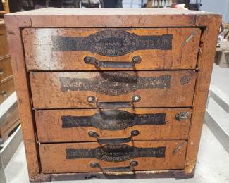 Antique Dorman hardware store nuts/bolts cabinet