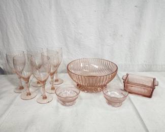 Pink Depression glass