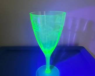 Uranium glass stemware