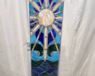 Stained glass panel window