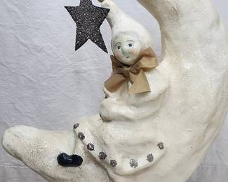 Nicol Sayre Folk Art "A Wintery Moon Ride"