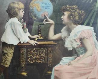 Framed advertising print