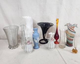 Vases...Amberina swung vase