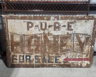 Pure Honey For Sale sign