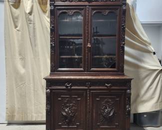 Antique French hunt cabinet