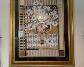 Gold detail large artwork