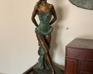 Peacock Dancer by Auguste Moreau Bronze