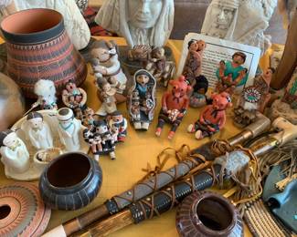 Many Story tellers, New Indian pipes, Stone carvings