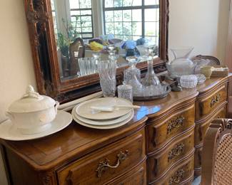 9 drawer dresser  being used in dining room