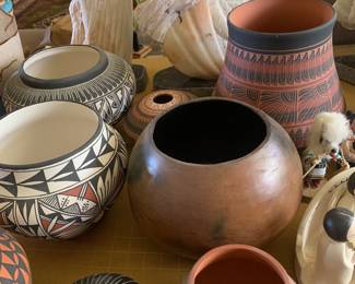 Pottery and stone carvings