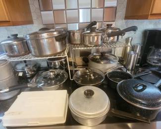 Revere Ware, pots and pans