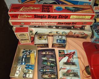 Johnny Lightening ,Red Line Hot Wheels Vintage slot cars
