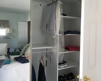 Mirrored closet doors; closet system