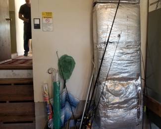 Umbrellas & fishing rods