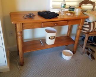 Handsome wood foyer table