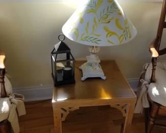 Table lamp; accent table