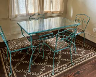 Glass Top Table and 4 Chairs