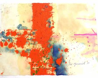 TARO YAMAMOTO - MIDCENTURY ABSTRACT MIXED MEDIA