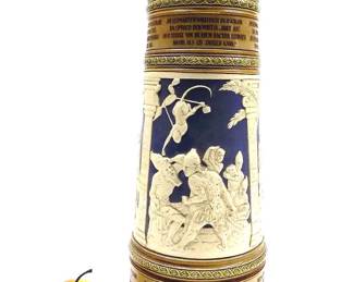 METTLACH BEER STEIN No. 2194 BLACK WHALE ASCALONI