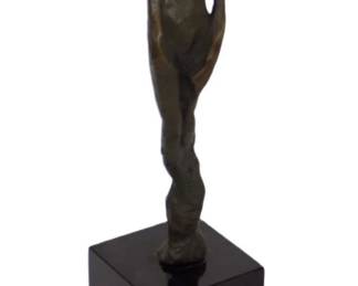 TOM CORBIN MODERNIST BRONZE NUDE SCULPTURE