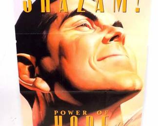 SHAZAM ! POWER HOPE ALEX ROSS SIGNED PROMO POSTER