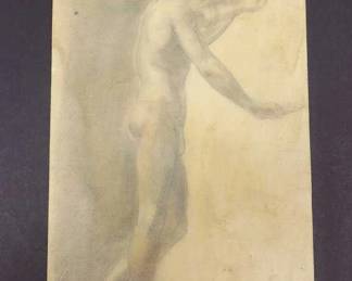 JOSE MARIA VELASCO - NUDE MALE GLADIATOR DRAWING