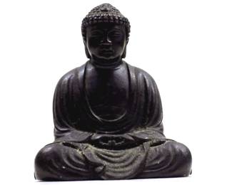 CHINESE SEATED BRONZE BUDDHA STATUE