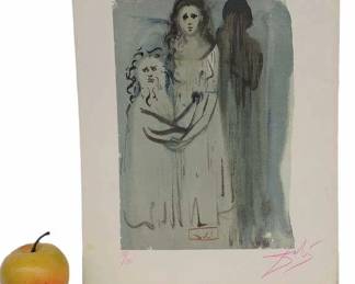 SALVADORE DALI - PURGATORY 16 SIGNED WOODBLOCK PRINT