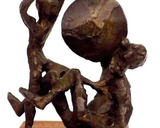 MILTON HEBALD - DAVID AND GOLIATH BRONZE