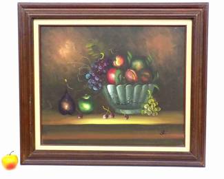 FRUIT STILL LIFE OIL PAINTING