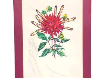 SALVADORE DALI DAHLIA RAPAX SIGNED LITHOGRAPH