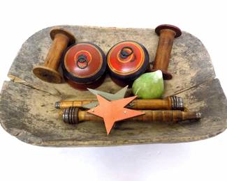 COUNTRY PRIMITIVES GROUP BOWL BOXES SPOOLS