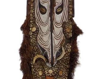 HUGE TRIBAL PAPUA NEW GUINEA MWAI MALE MASK