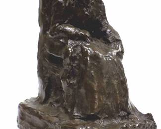 EDUARD MAXIMILIAN BEYRER EXPRESSIONIST LADY BRONZE MUNICH FOUNDRY MARK